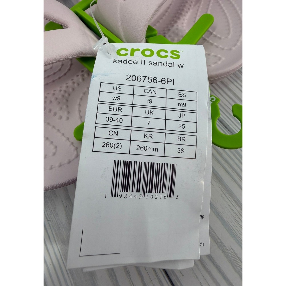 Crocs Kadee II Sandal W Blossom Pink Women Size 9 Cross Strap Slide NEW - Picture 8 of 8